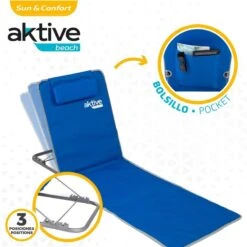 AKTIVE Matelas De Camping Pliable, Dossier Multipositions, Bleu 9 AKTIVE Matelas De Camping Pliable, Dossier Multipositions, Bleu -Pêche Soldes aktive matelas de camping pliable dossier multipositions bleu 2