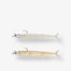 COMBO Leurres Souples Slug Lançon SLUGEELO 130 10gr Doré/Blanc -Pêche Soldes combo leurres souples slug lancon slugeelo 130 10gr doreblanc