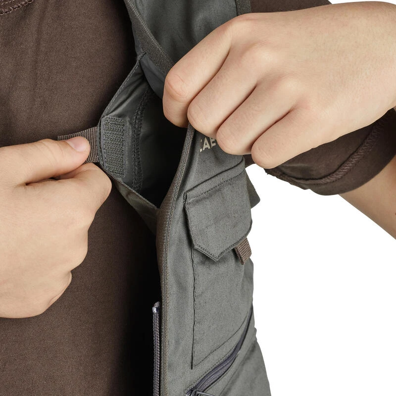 Gilet De Pêche Junior - FV 100 S Kaki 7 Gilet De Pêche Junior - FV 100 S Kaki – Image 5