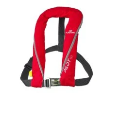 PLASTIMO GILET DE SAUVETAGE GONFLABLE ROUGE - PILOT 165 N - AUTOMATIQUE AVEC HARNAIS -Pêche Soldes gilet de sauvetage gonflable rouge pilot 165 n automatique avec harnais 2