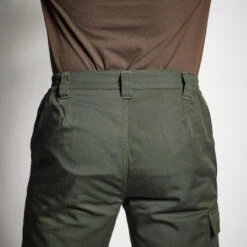 PANTALON CHASSE CHAUD VERT 100 -Pêche Soldes pantalon chasse chaud vert 100 4