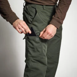PANTALON CHASSE CHAUD VERT 100 -Pêche Soldes pantalon chasse chaud vert 100 6