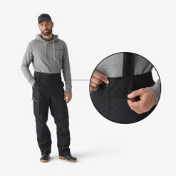 Pantalon De Pêche Imperméable Homme - FT 500 WPF Noir -Pêche Soldes pantalon de peche impermeable homme ft 500 wpf noir 2